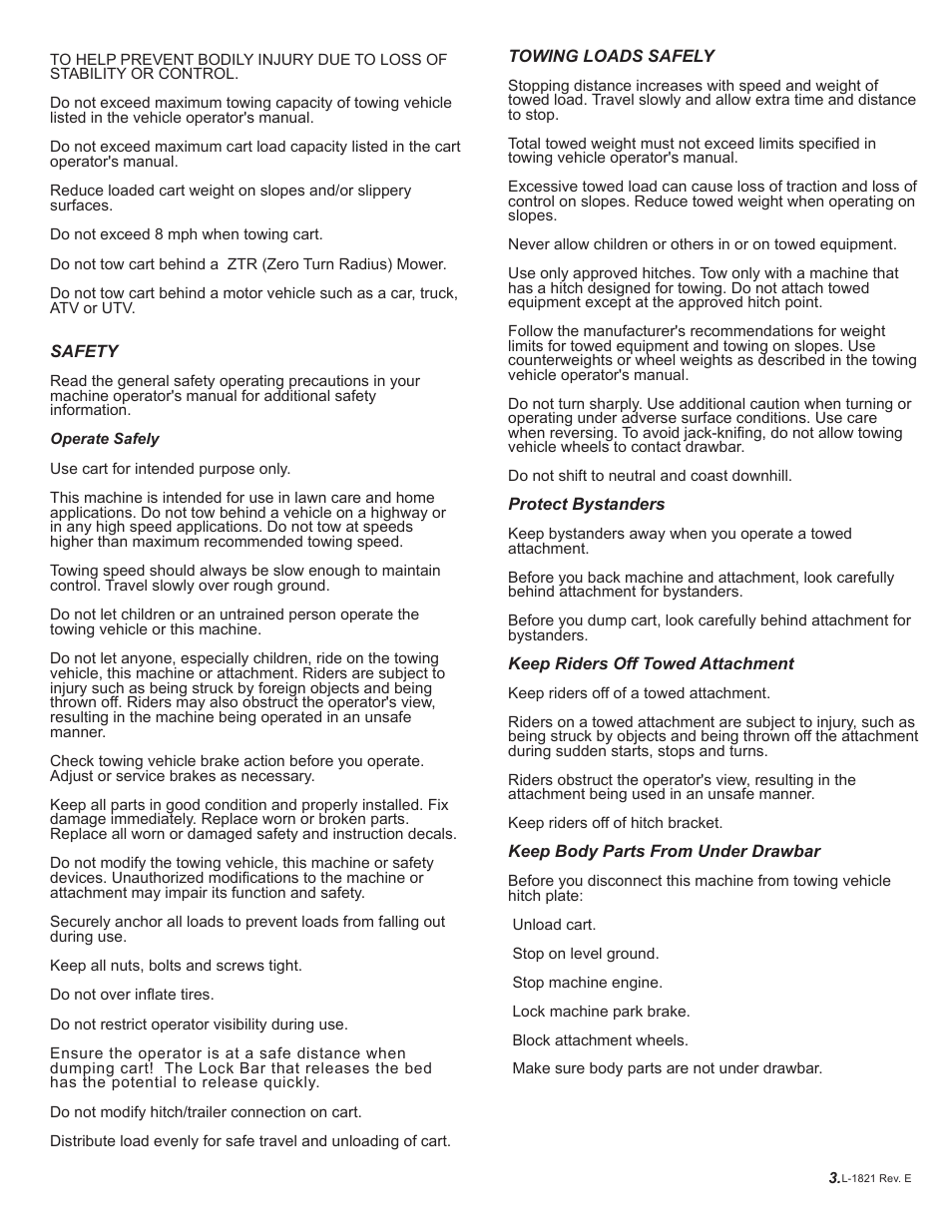 Brinly PCT-17 BH Cu. Ft. Utility Cart User Manual | Page 3 / 12