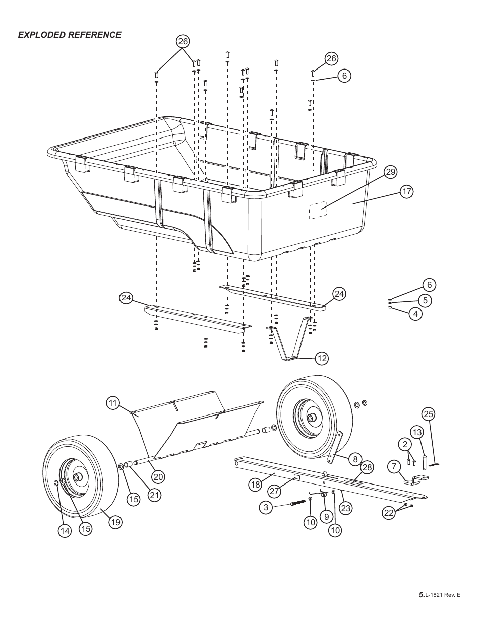 Brinly PCT-17 BH Cu. Ft. Utility Cart User Manual | Page 5 / 12