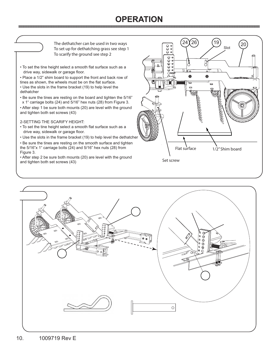 Operation | Brinly DTZ-48 BH ZTR Front-Mount Dethatcher User Manual | Page 10 / 12