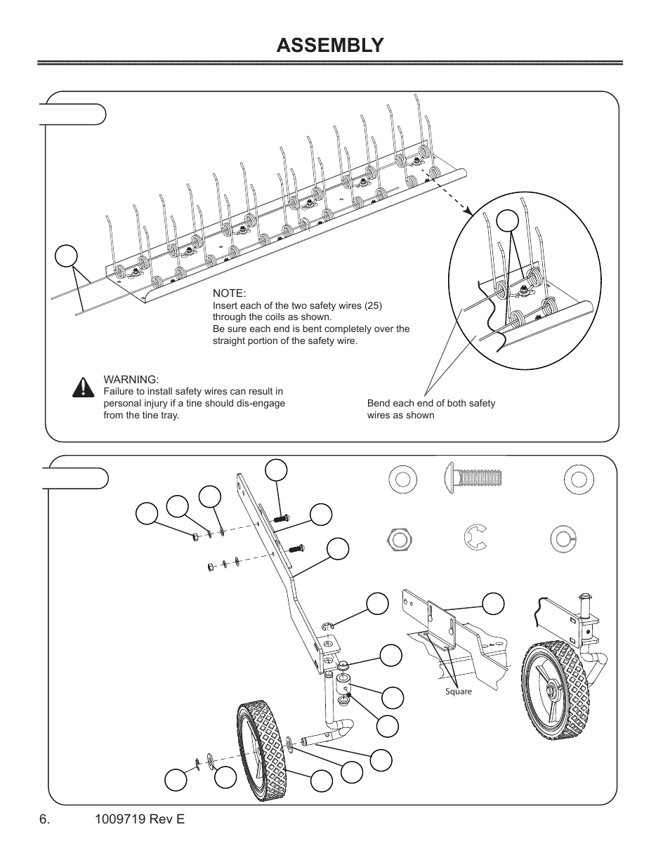 Assembly | Brinly DTZ-48 BH ZTR Front-Mount Dethatcher User Manual | Page 6 / 12