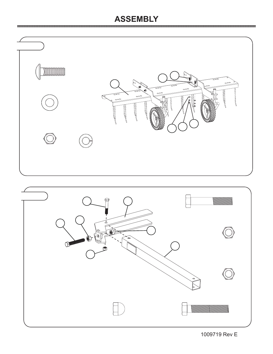 Assembly | Brinly DTZ-48 BH ZTR Front-Mount Dethatcher User Manual | Page 7 / 12