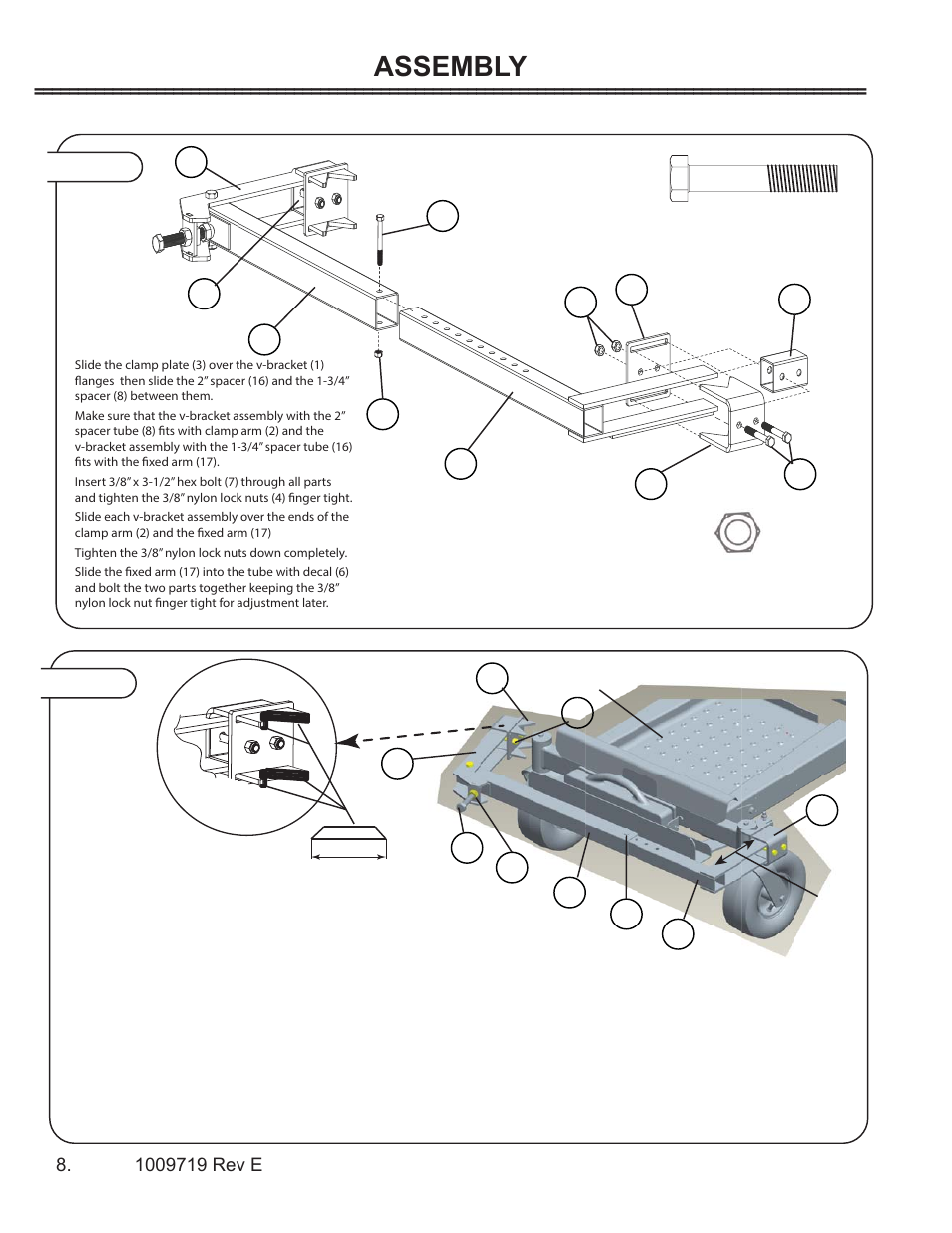 Assembly | Brinly DTZ-48 BH ZTR Front-Mount Dethatcher User Manual | Page 8 / 12