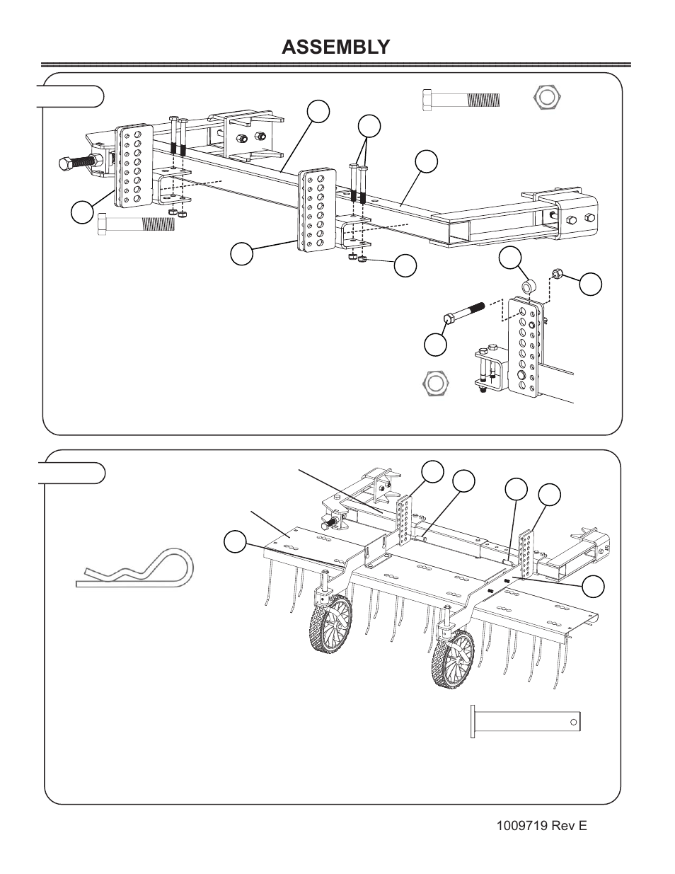 Assembly | Brinly DTZ-48 BH ZTR Front-Mount Dethatcher User Manual | Page 9 / 12