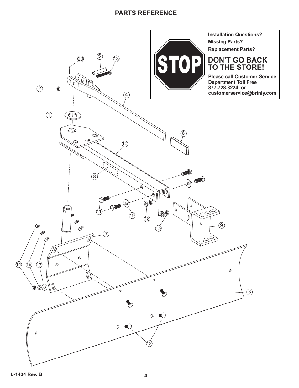 Stop, Don’t go back to the store | Brinly BB-56 BH Rear Blade User Manual | Page 4 / 8