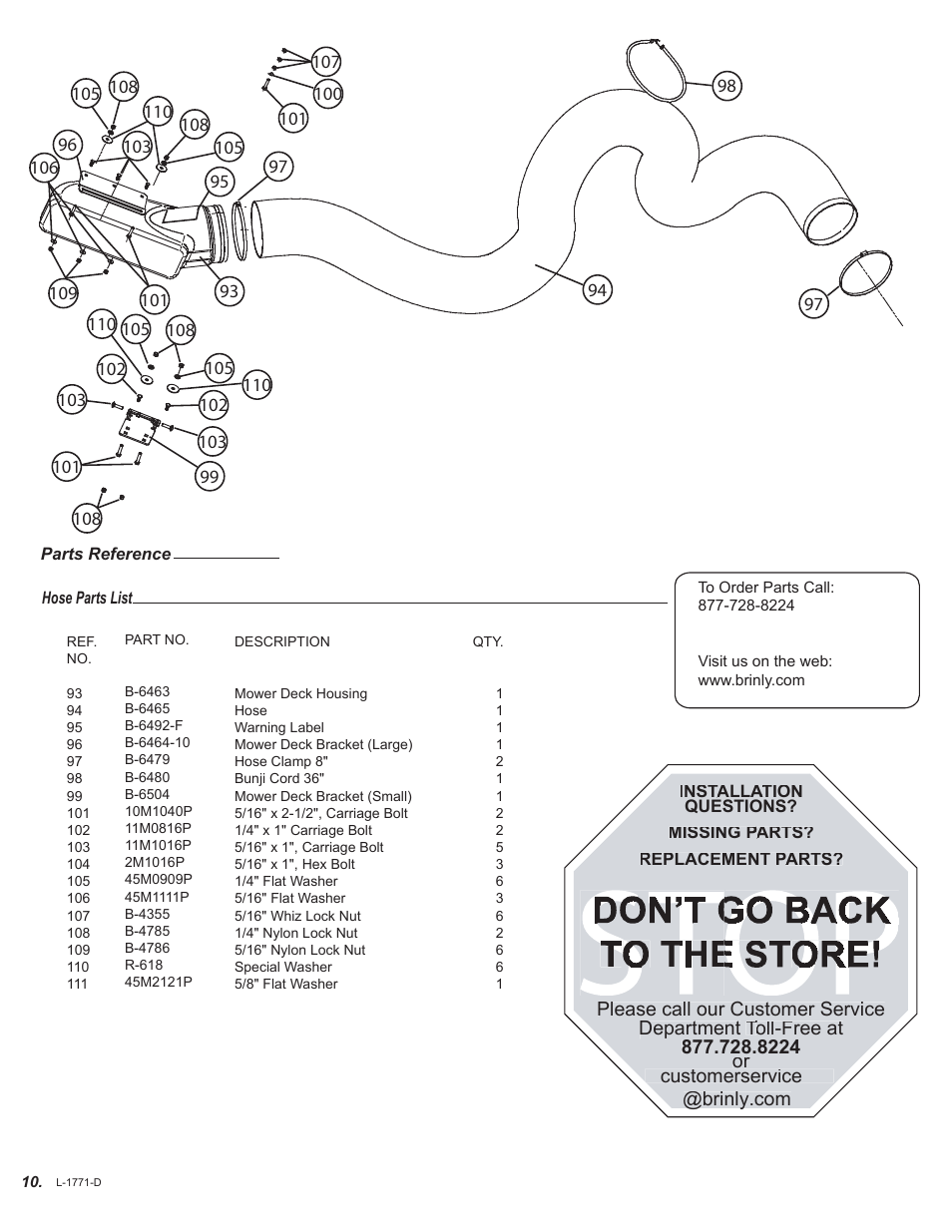 St t, Top s st | Brinly LVS-33 BH PolyVAC System User Manual | Page 10 / 32