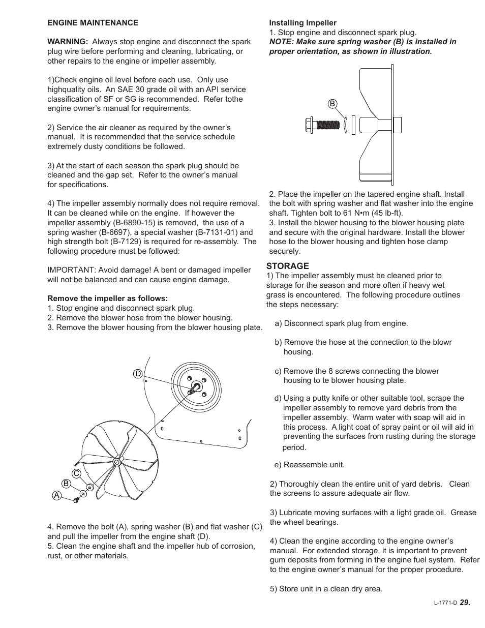 Brinly LVS-33 BH PolyVAC System User Manual | Page 29 / 32