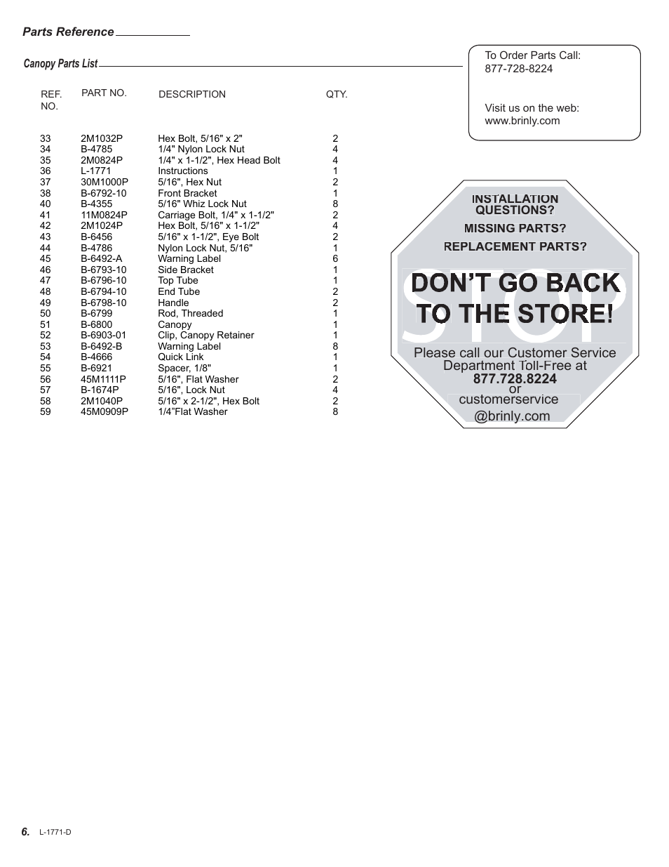 St t, Top s st | Brinly LVS-33 BH PolyVAC System User Manual | Page 6 / 32