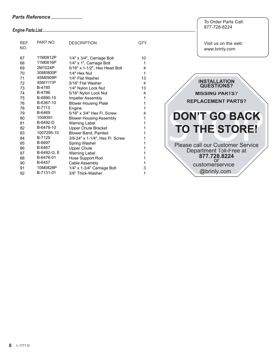 St t, Top s st | Brinly LVS-33 BH PolyVAC System User Manual | Page 8 / 32