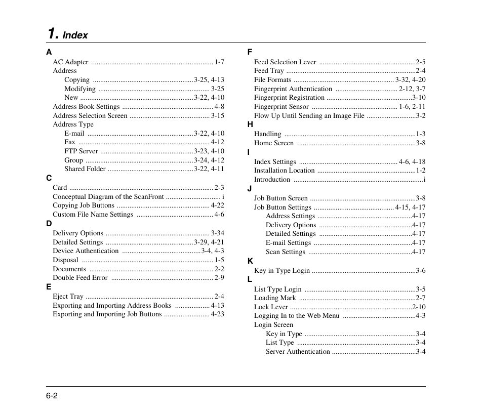 Index, Index -2 | Canon 300 User Manual | Page 98 / 100