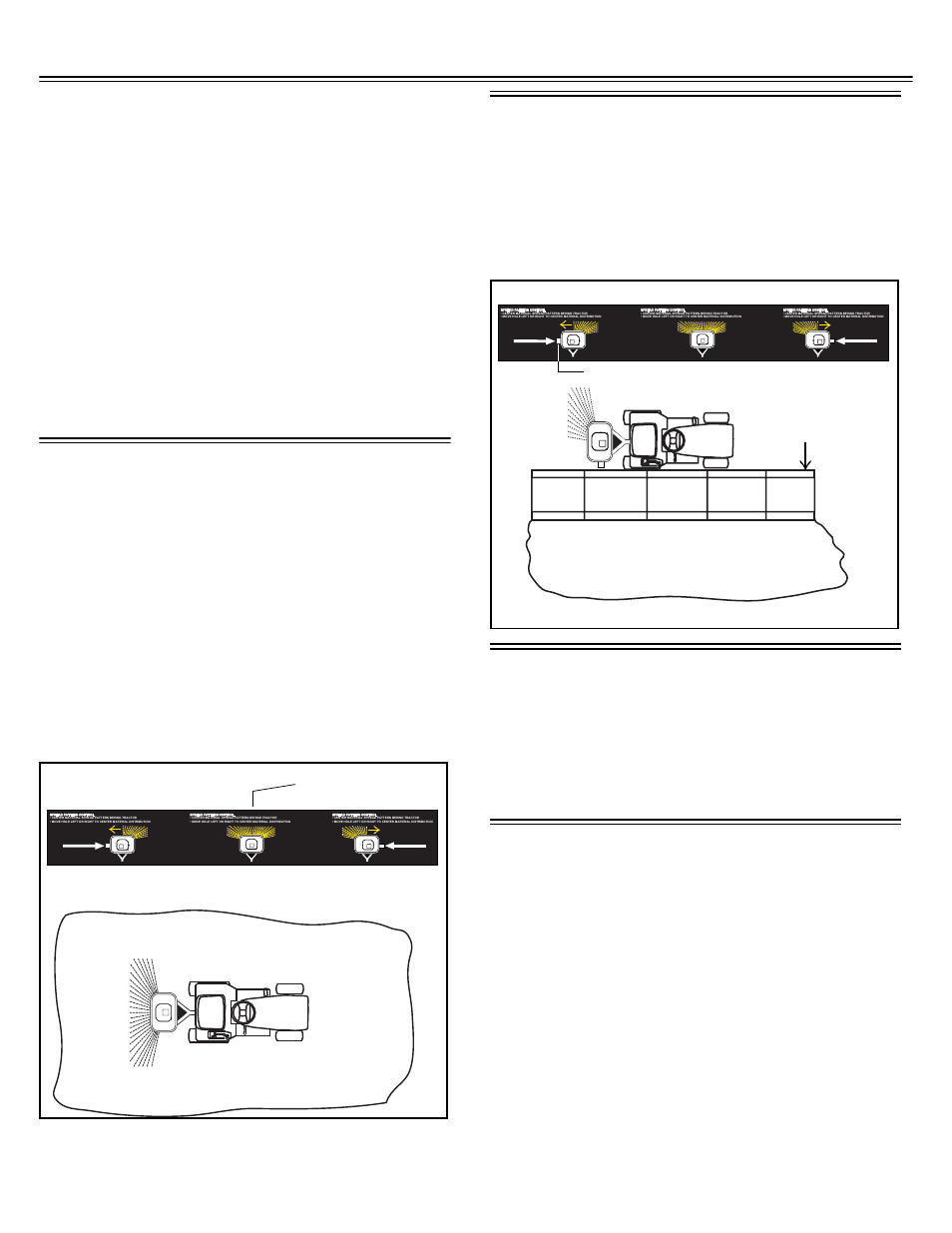 Operation, Directional control - normal operation, Directional control - one side only spreading | Operating tips, Maintenance, Directional control label, Directional control illustration | Brinly BS-26 BH Cu. Ft. Tow-Behind User Manual | Page 19 / 28