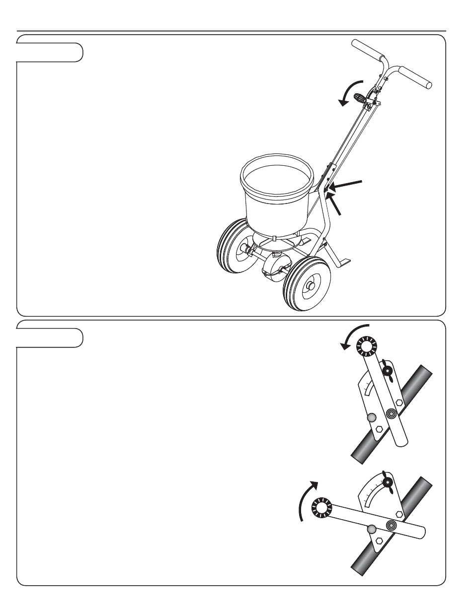 Assembly, Figure 5 figure 6 | Brinly P20-500 BH Push Spreader User Manual | Page 8 / 16