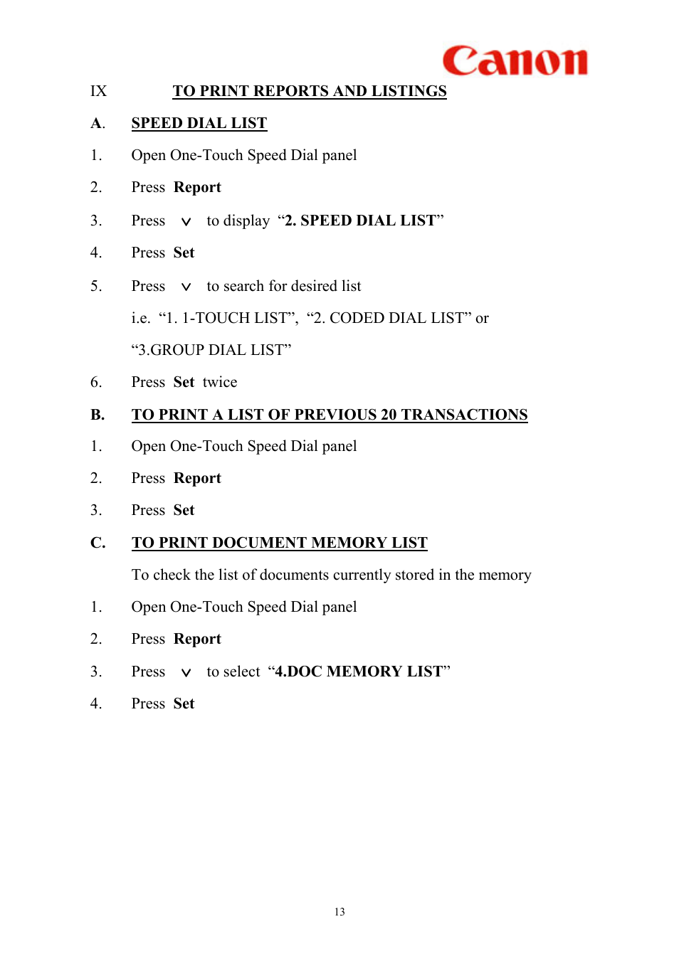 Canon L360 User Manual | Page 13 / 16