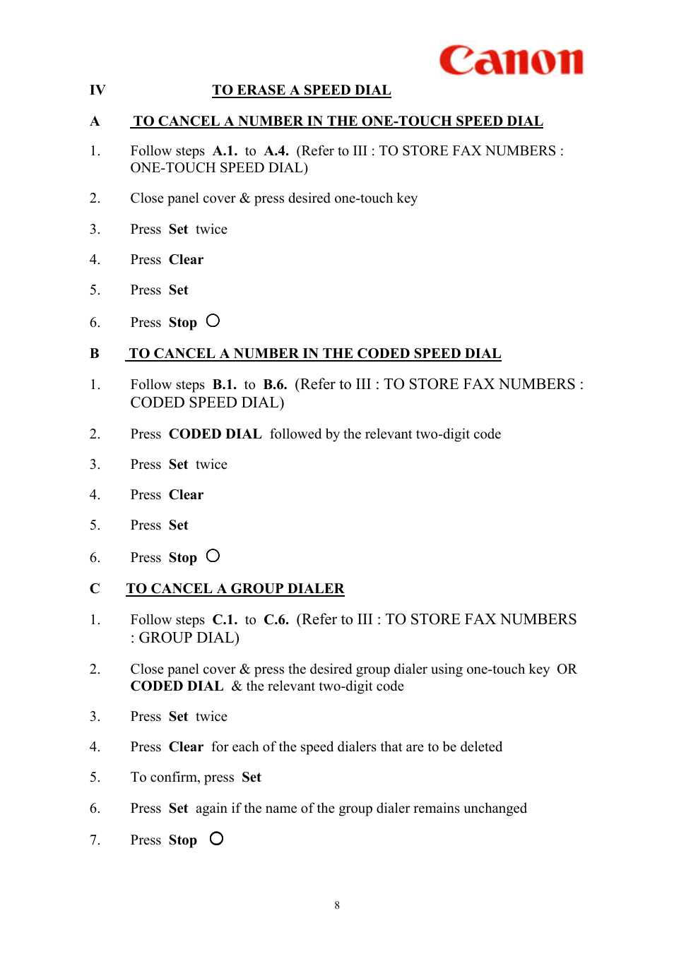 Canon L360 User Manual | Page 8 / 16