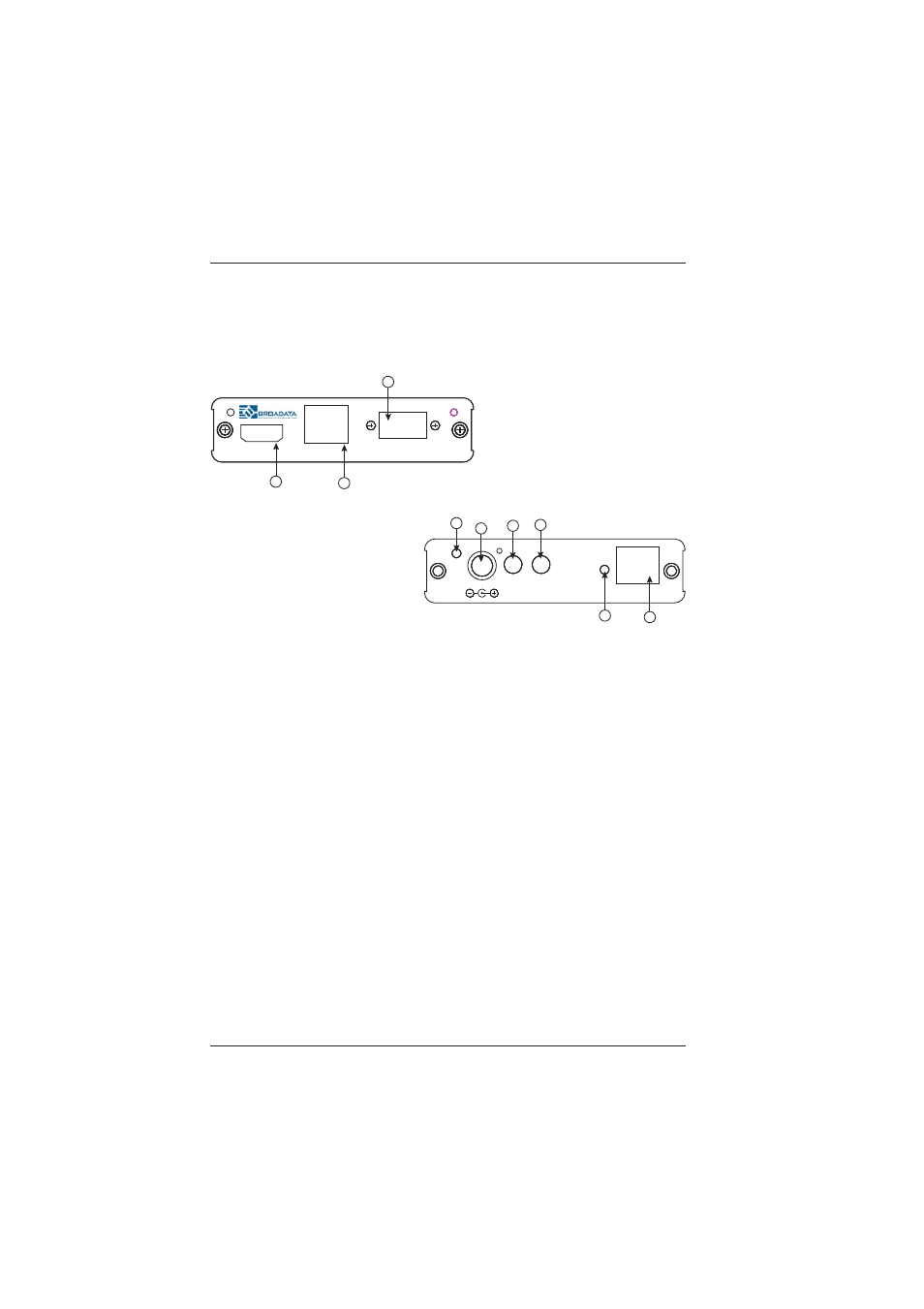 0 operation controls and functions, 1 transmitter front and rear panels, Front rear | Broadata Communications LBC-HDBT User Manual | Page 5 / 16