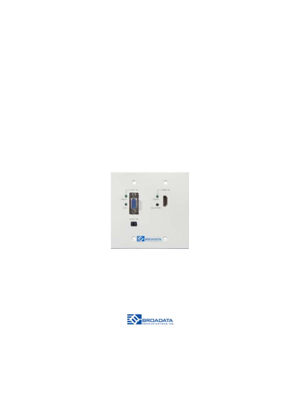 Broadata Communications LBC-H/V-T-WP User Manual | 24 pages