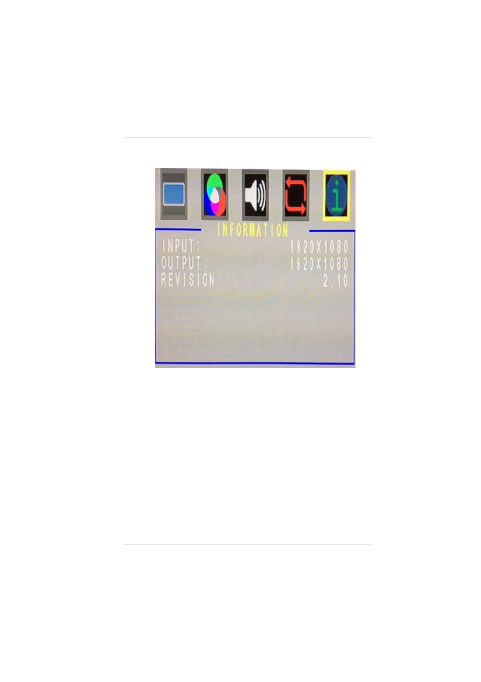 6 information: input, output, revision | Broadata Communications LBC-HDMI-R-SCL User Manual | Page 12 / 24