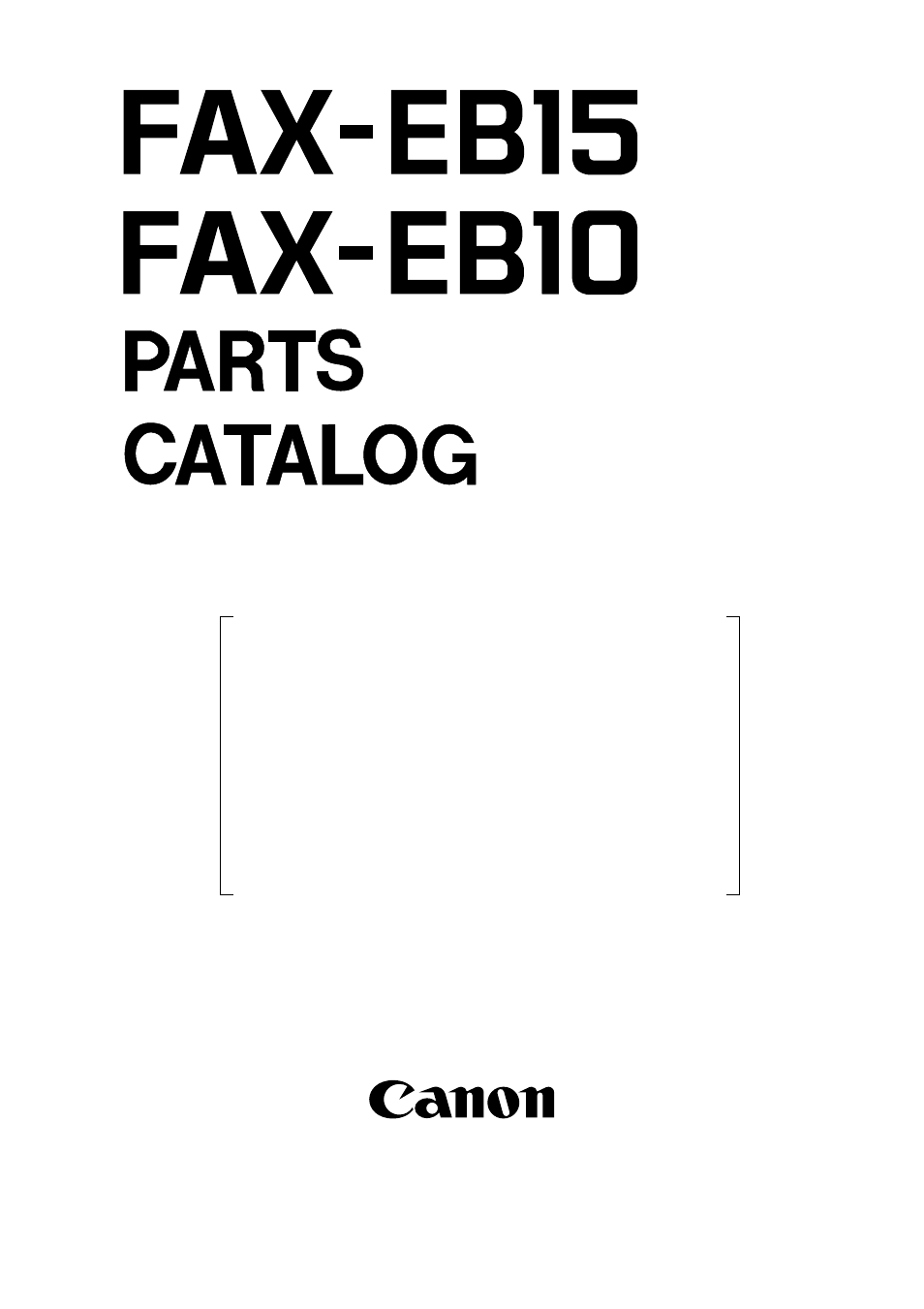 Canon FAX-EB10 User Manual | 65 pages