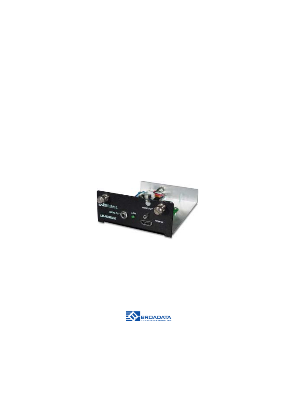 Broadata Communications LB-HDMI/DE User Manual | 15 pages