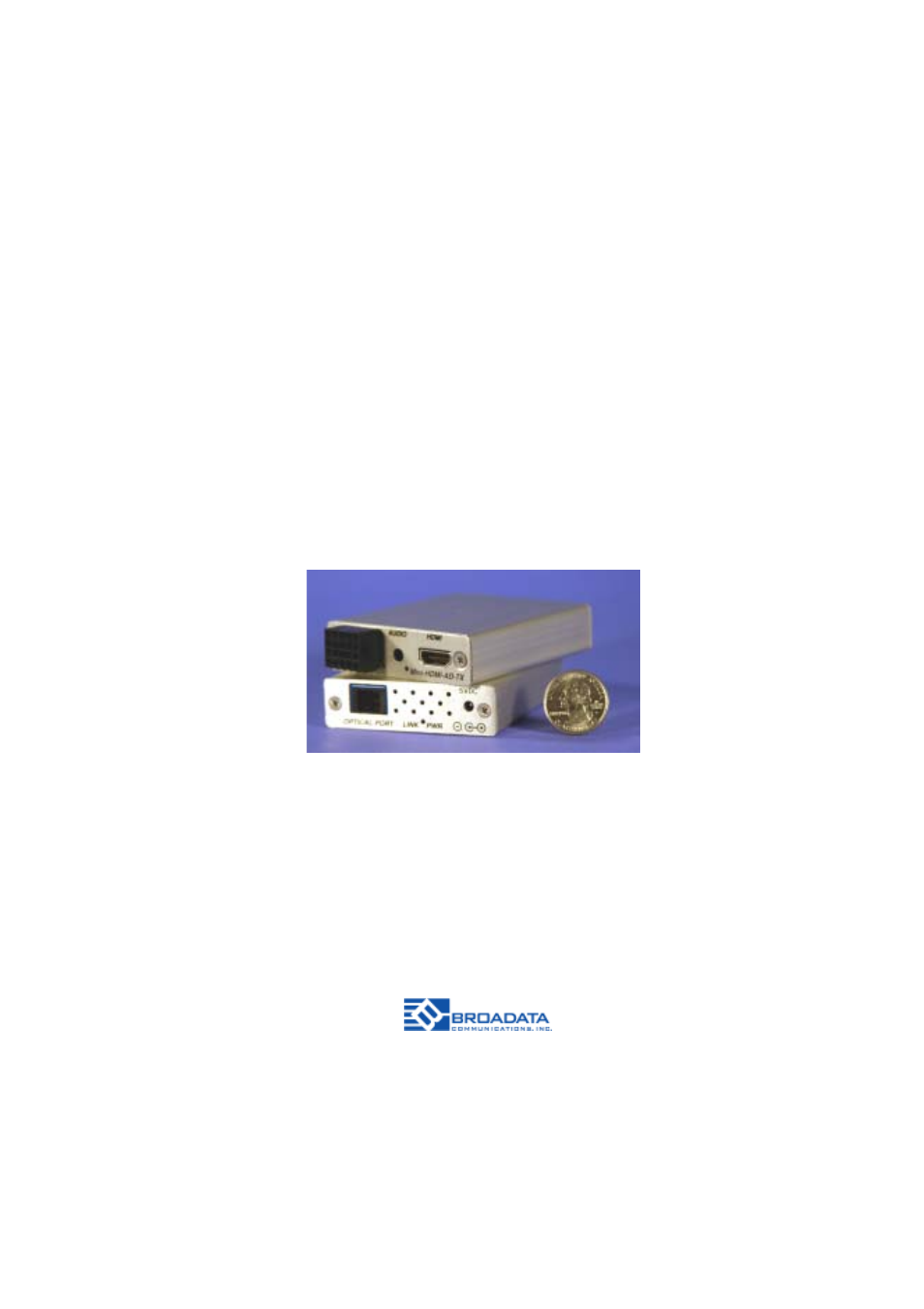 Broadata Communications Mini-HDMI-AD Series User Manual | 22 pages