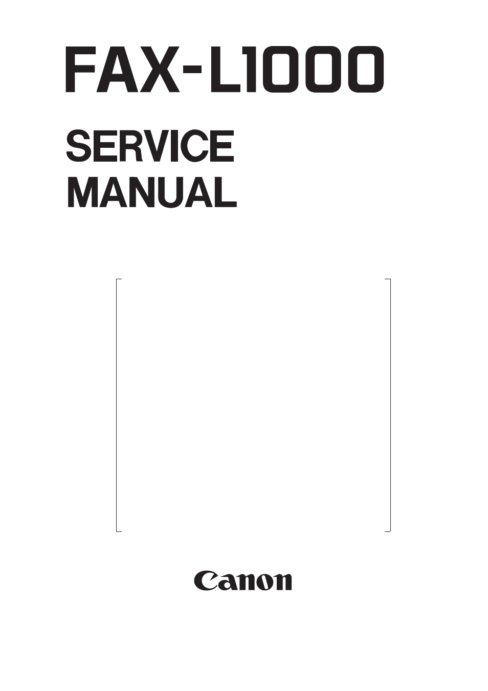 Canon FAX-L1000 User Manual | 610 pages