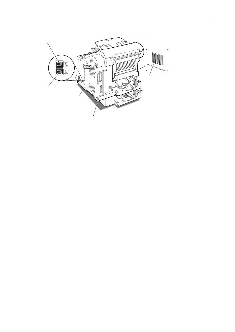 Figure 2-2 rear view | Canon FAX-L1000 User Manual | Page 58 / 610