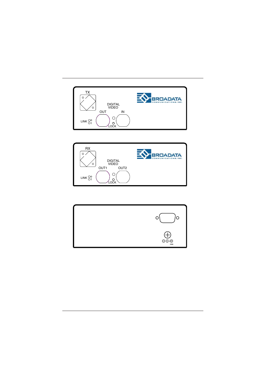 1000e-tx, 1000e-rx | Broadata Communications 1000E Series User Manual | Page 5 / 22