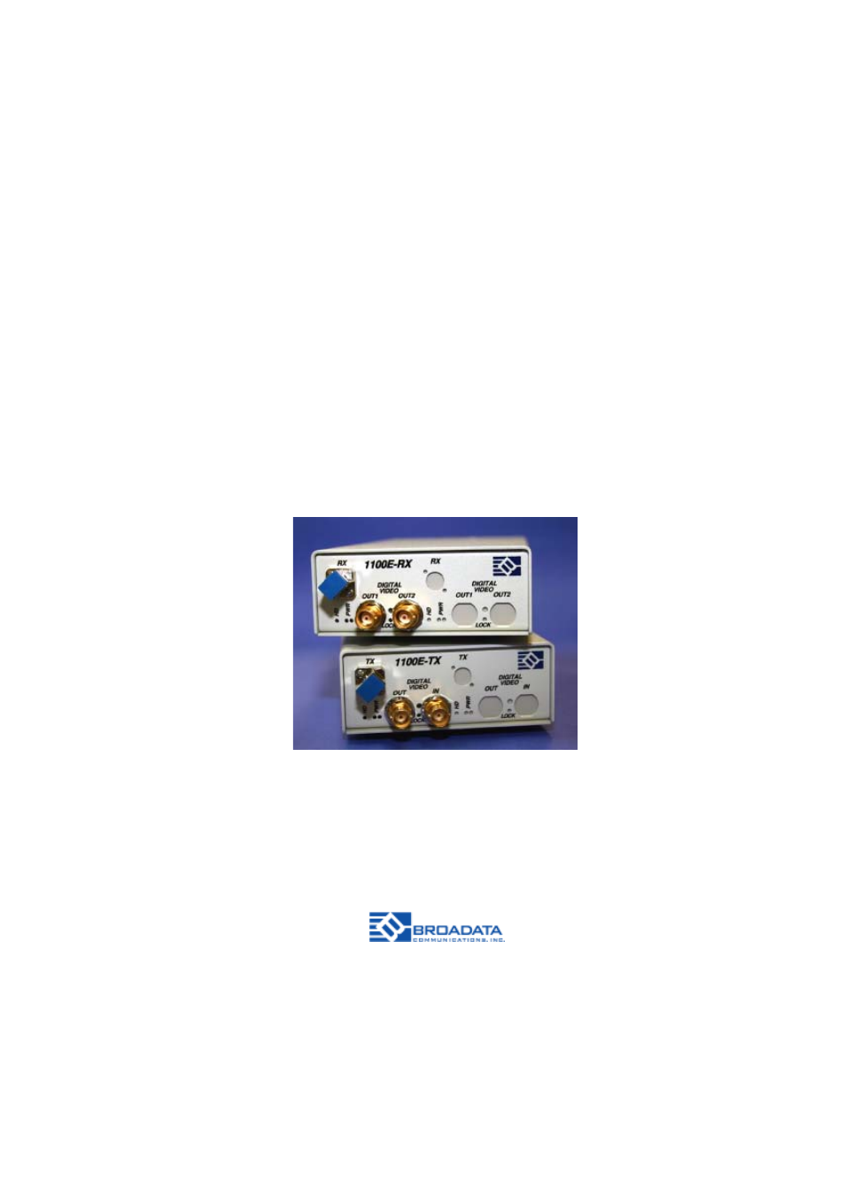 Broadata Communications 1100E Series User Manual | 18 pages