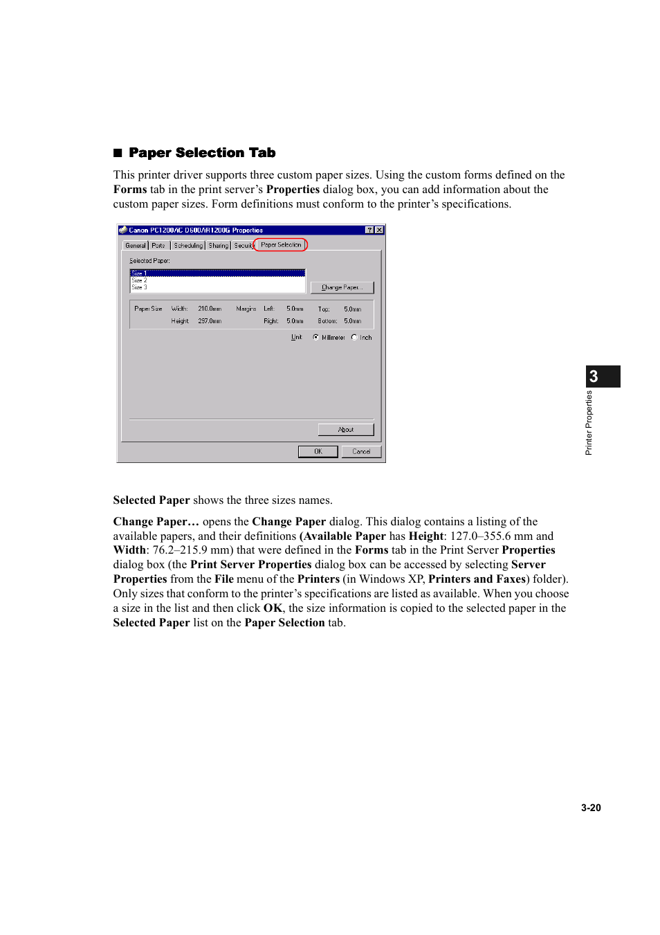 Paper selection tab | Canon IMAGECLASS D600 series User Manual | Page 69 / 113