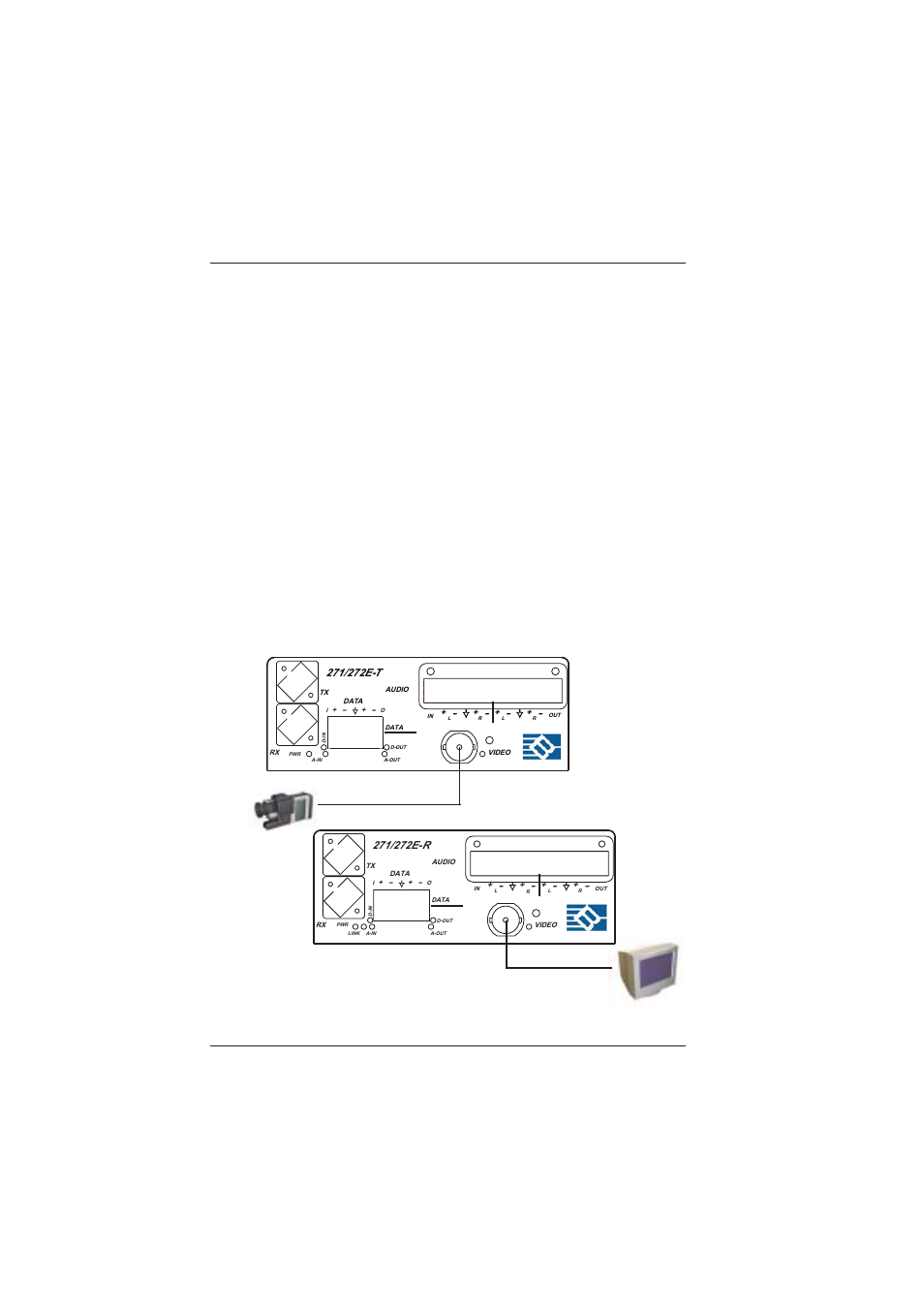 1 electrical cable connection, 1 video interface, Figure 2-2 cable connections for the video port | Broadata Communications 272E Series User Manual | Page 7 / 26
