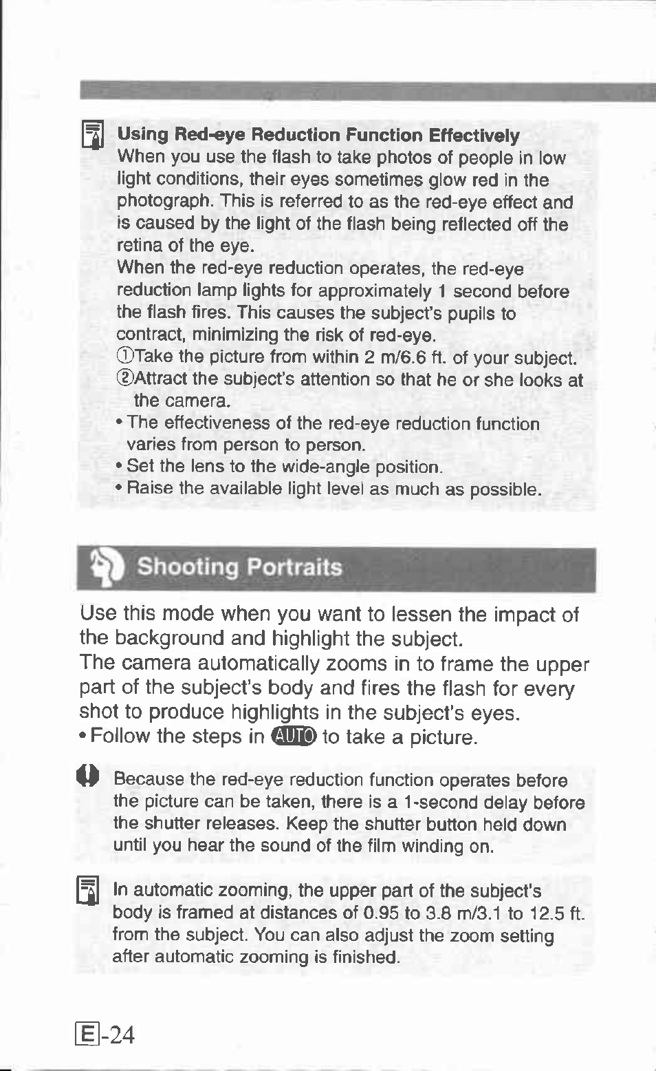 Shooting portraits, 9 shooting, Portraits | Canon Z155 User Manual | Page 24 / 43