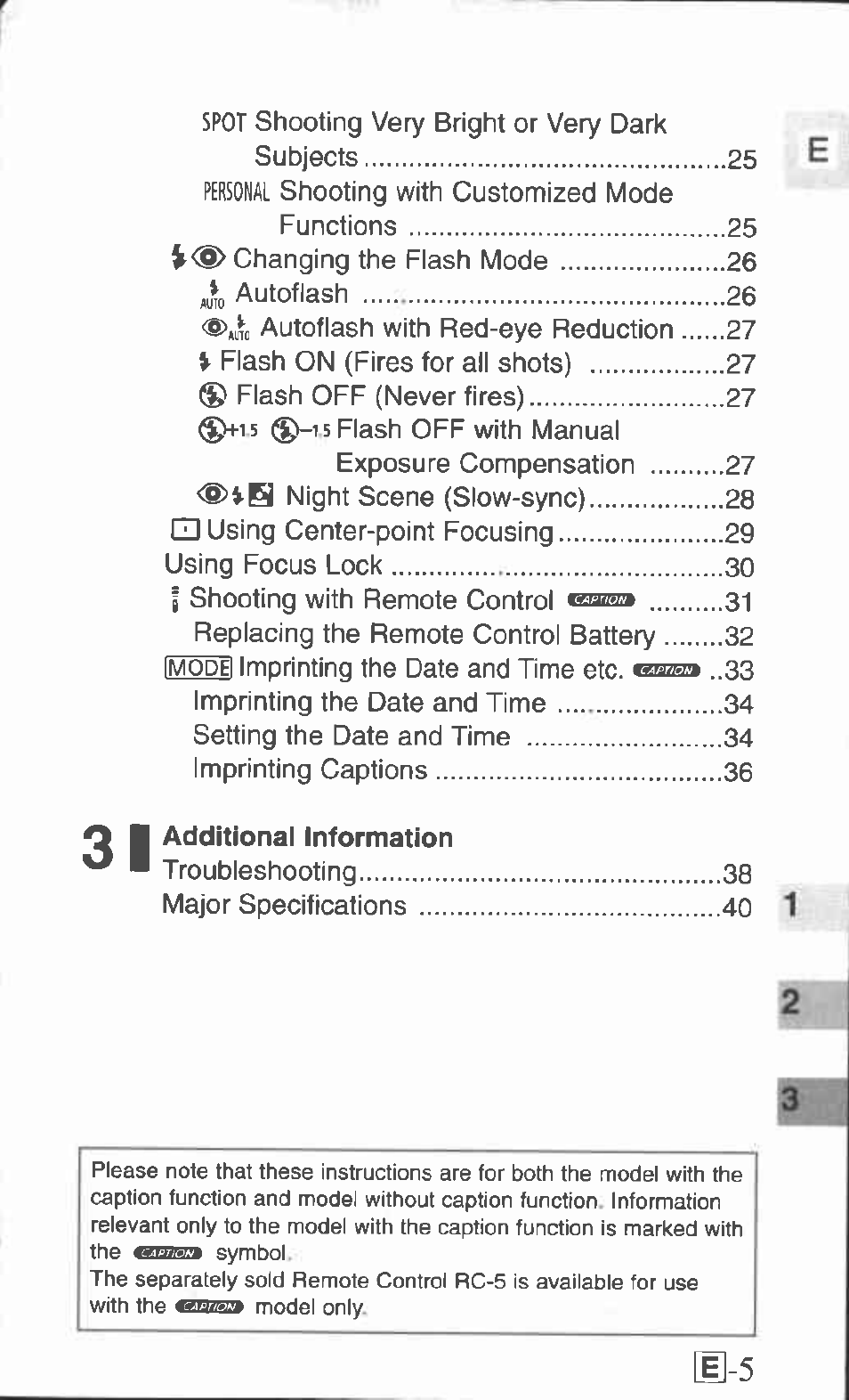 O ■ additional information | Canon Z155 User Manual | Page 5 / 43