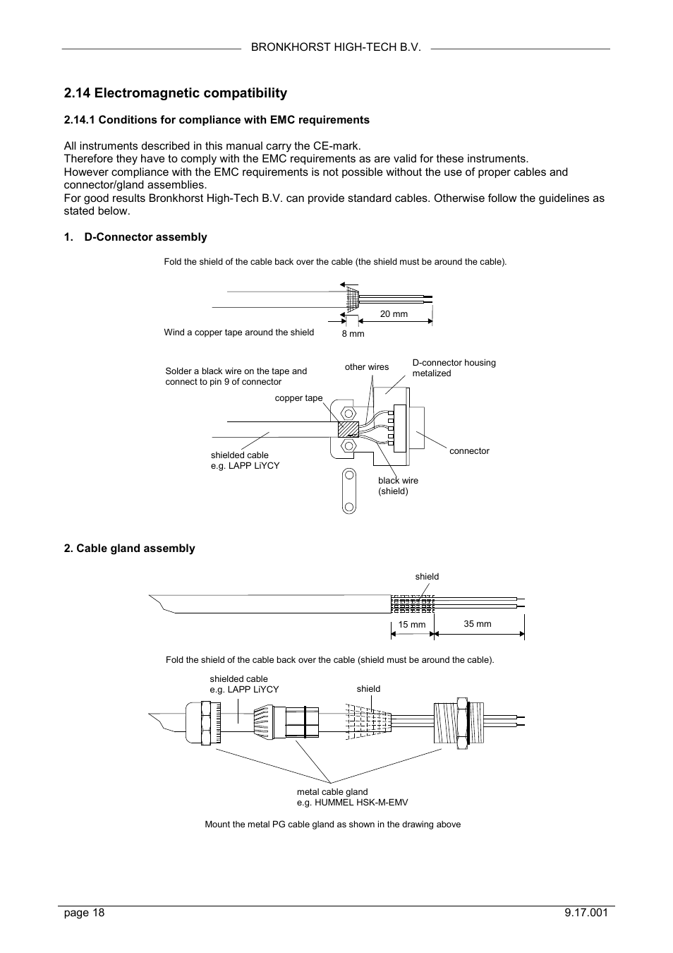 14 electromagnetic compatibility | Bronkhorst Mass Flow User Manual | Page 18 / 27