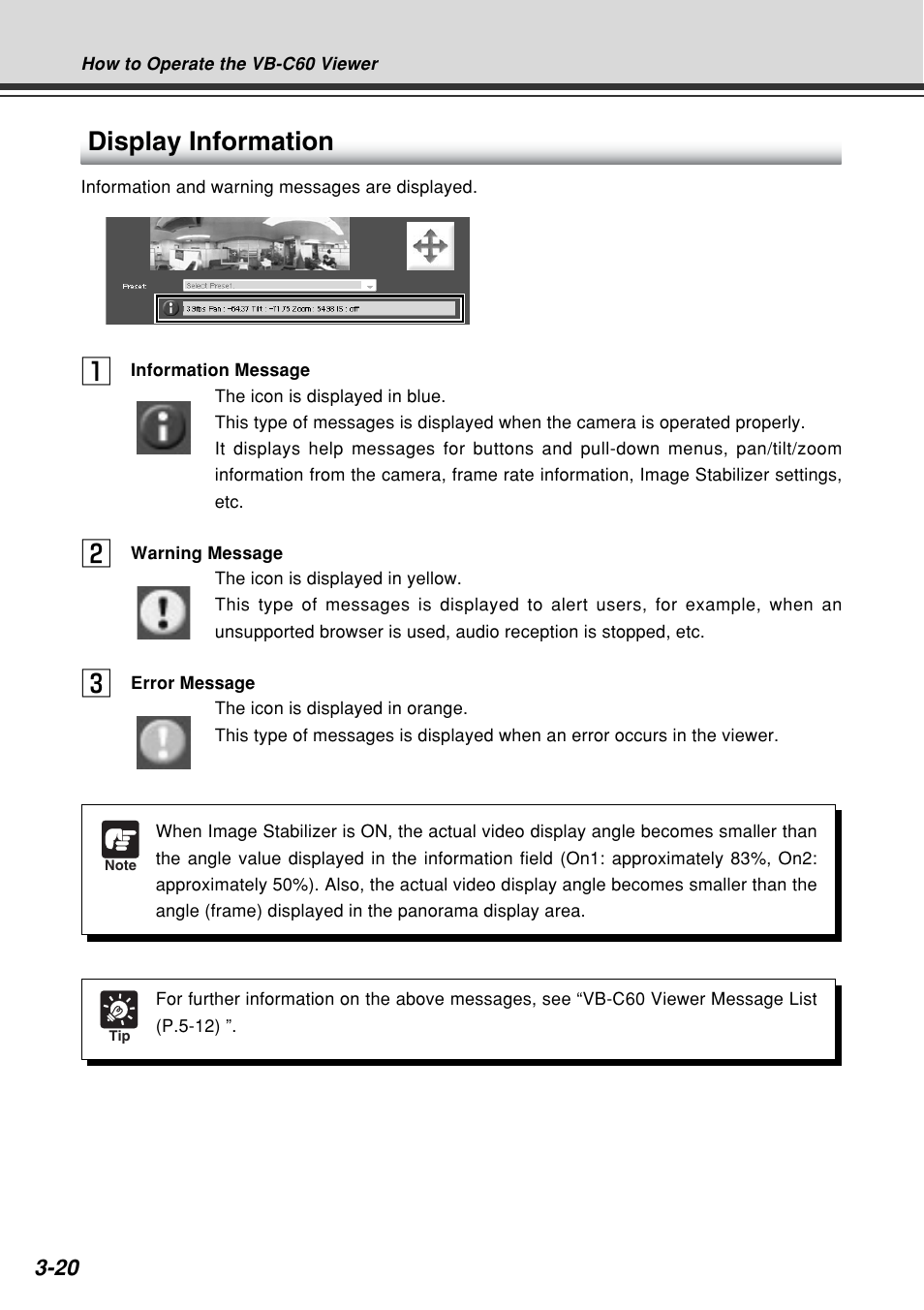 Display information | Canon VB-C60B User Manual | Page 118 / 162