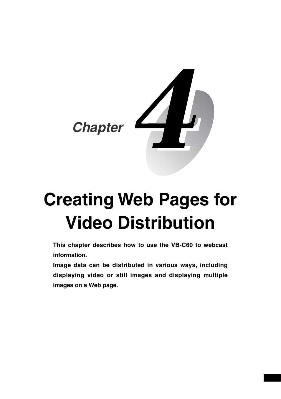 Creating web pages for video distribution, Chapter | Canon VB-C60B User Manual | Page 127 / 162