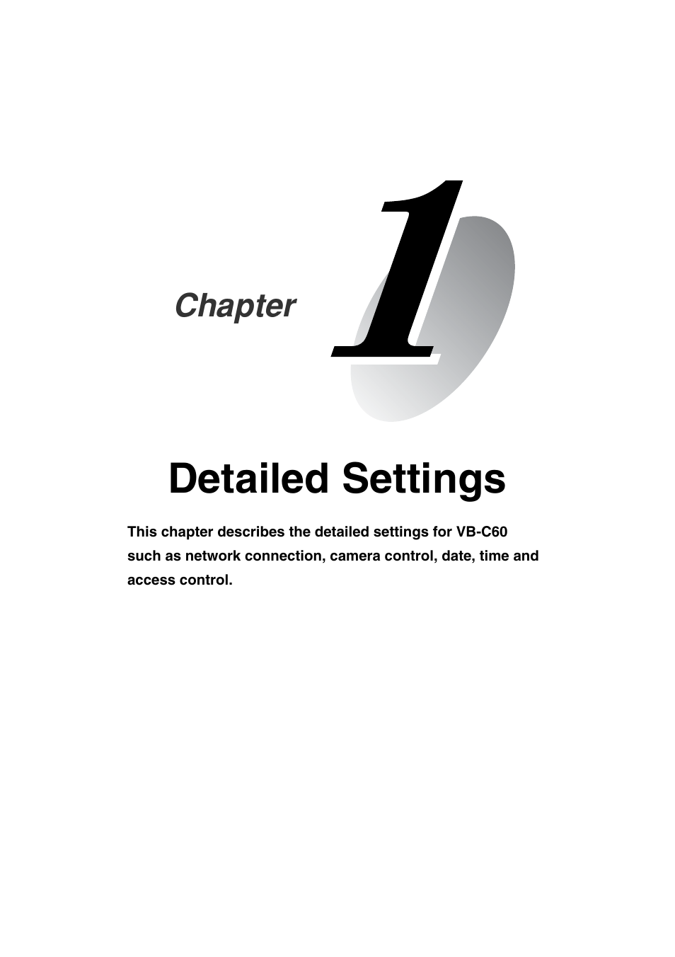 Detailed settings, Chapter | Canon VB-C60B User Manual | Page 15 / 162