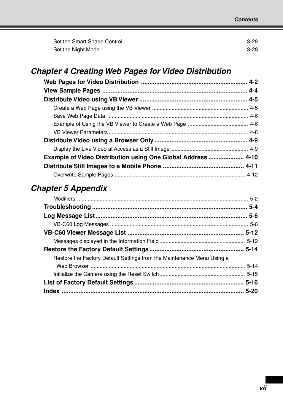 Chapter 5 appendix | Canon VB-C60B User Manual | Page 7 / 162