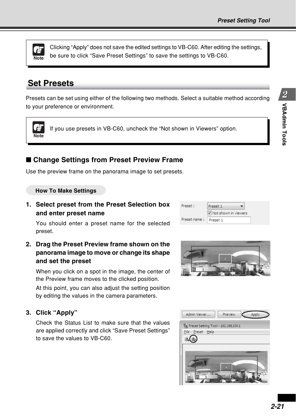 Set presets | Canon VB-C60B User Manual | Page 79 / 162
