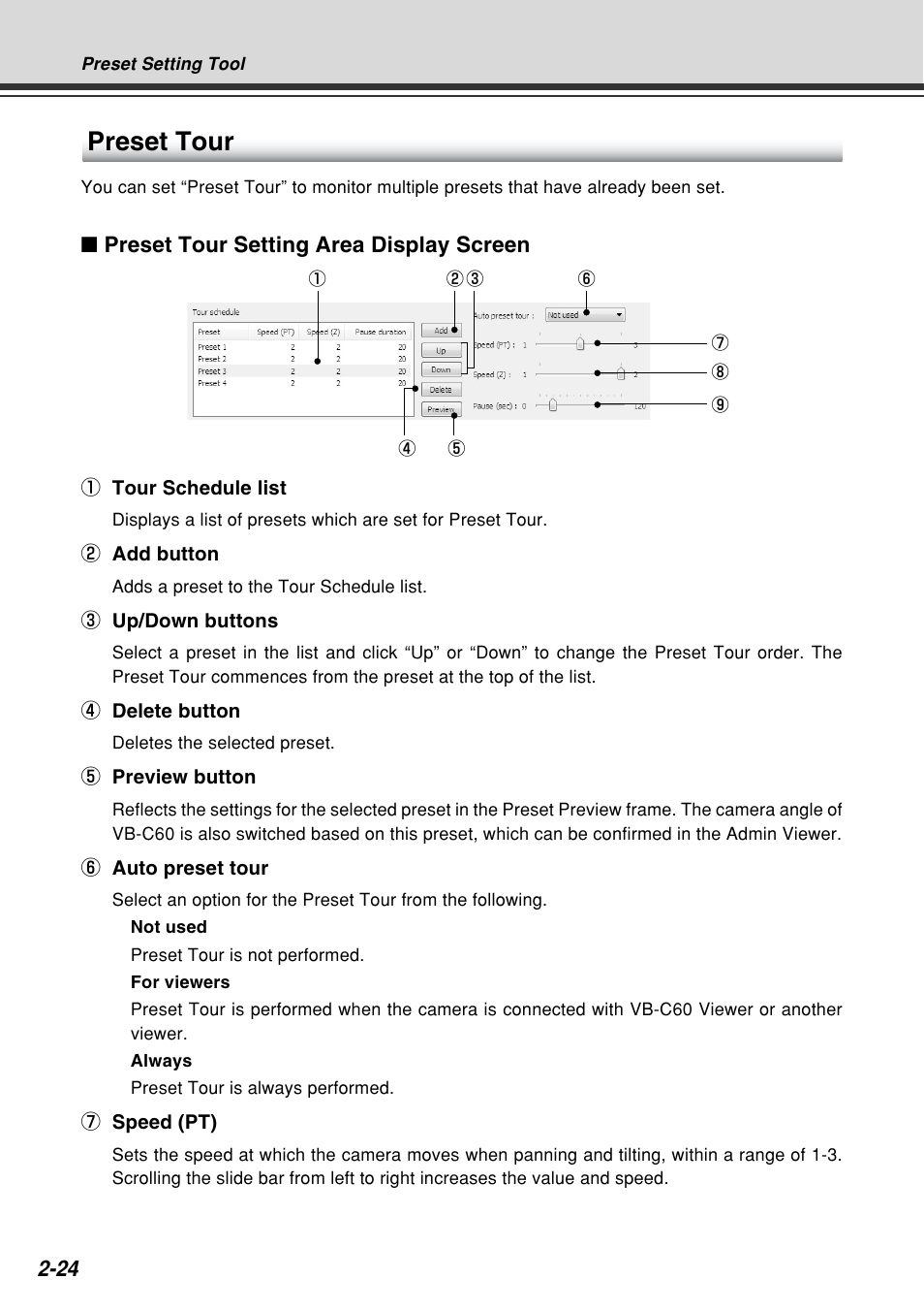 Preset tour | Canon VB-C60B User Manual | Page 82 / 162