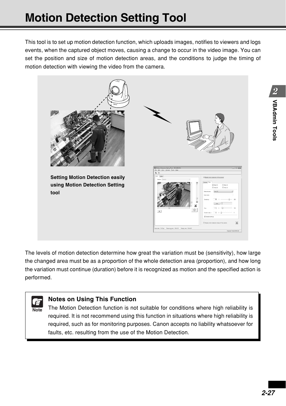 Motion detection setting tool | Canon VB-C60B User Manual | Page 85 / 162