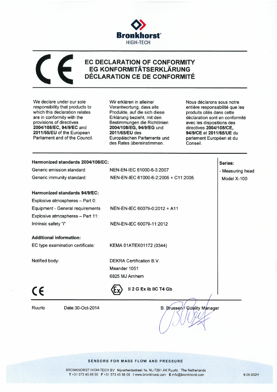 Bronkhorst EX-FLOW Mass Flow User Manual | Page 31 / 33