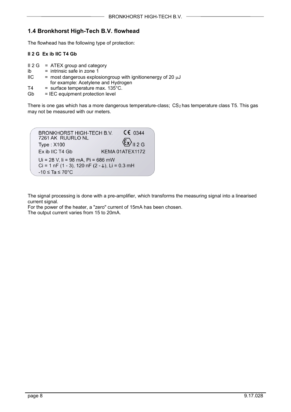 4 bronkhorst high-tech b.v. flowhead | Bronkhorst EX-FLOW Mass Flow User Manual | Page 8 / 33