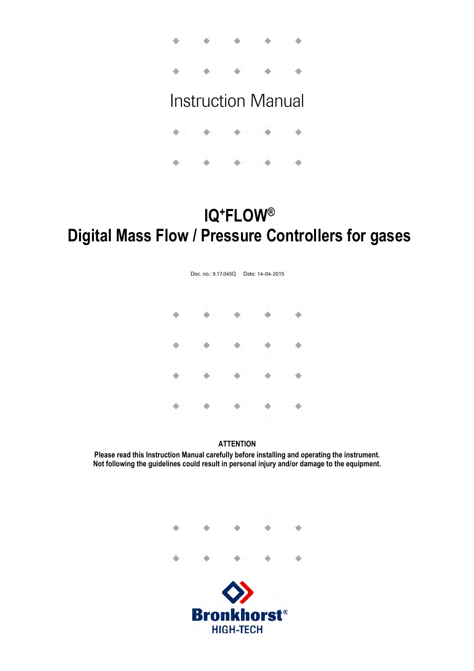 Bronkhorst IQ+FLOW (from 01-07-2013) User Manual | 30 pages