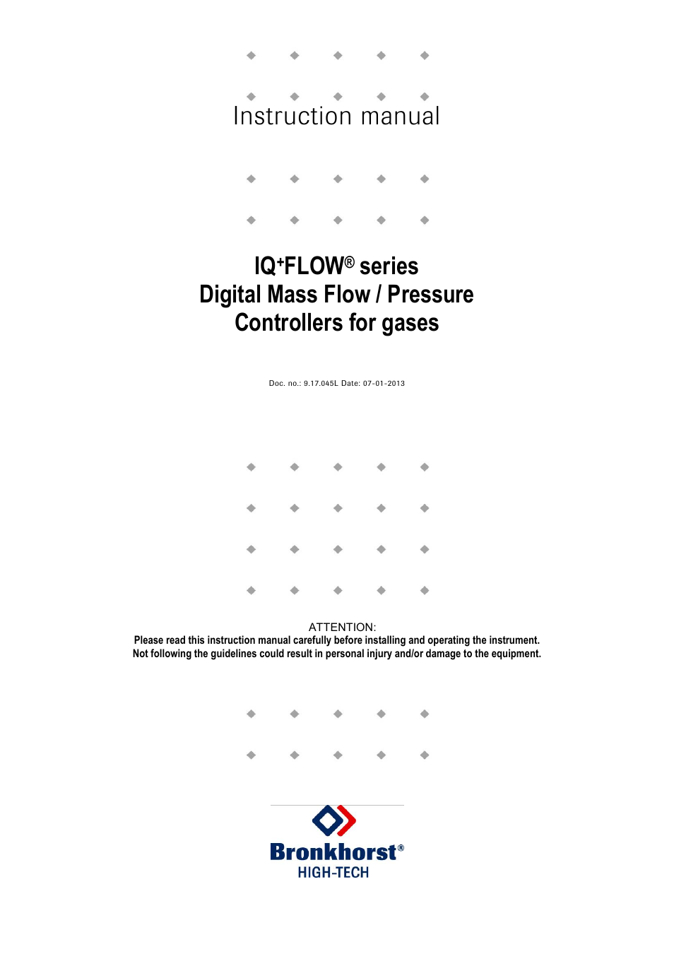Bronkhorst IQ+FLOW (till 01-07-2013) User Manual | 28 pages