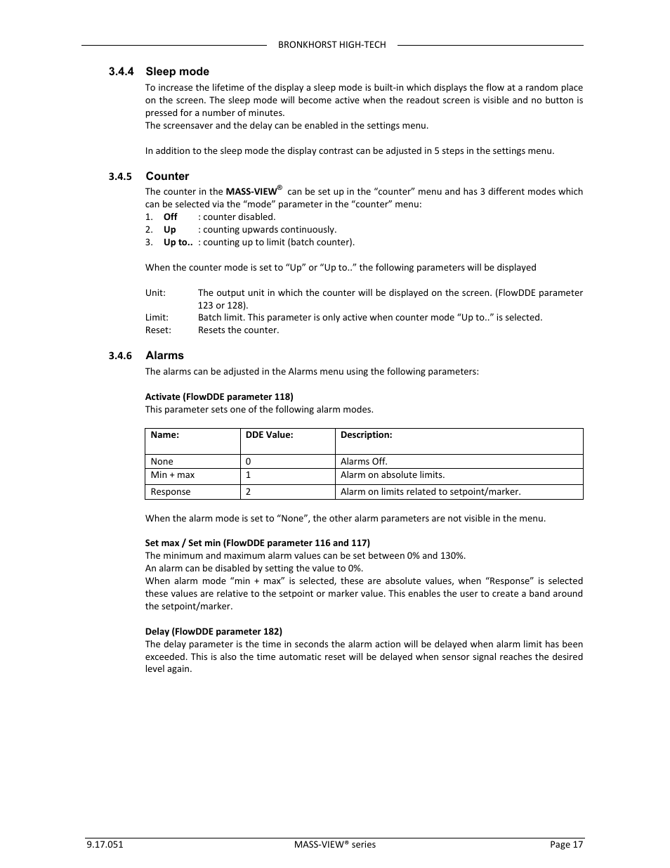 Bronkhorst MASS-VIEW Series User Manual | Page 17 / 20