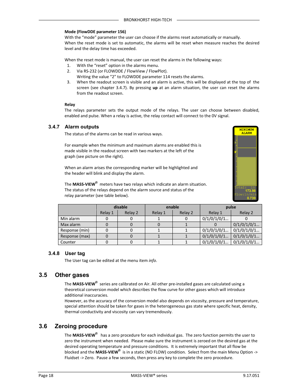 5 other gases, 6 zeroing procedure | Bronkhorst MASS-VIEW Series User Manual | Page 18 / 20