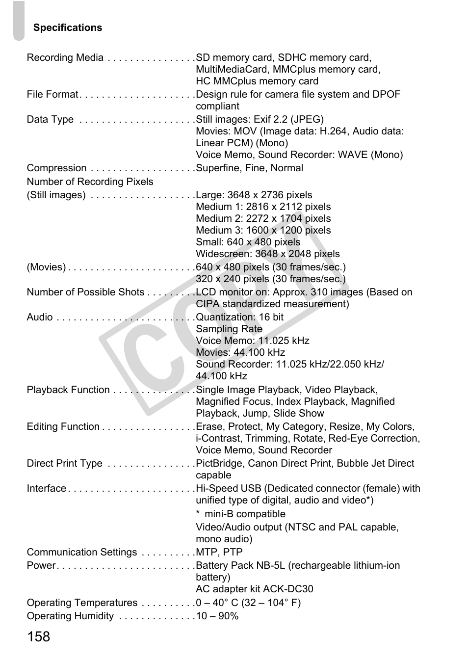 Cop y | Canon PC1308 User Manual | Page 158 / 163