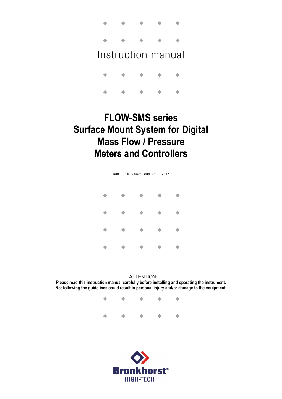 Bronkhorst FLOW-SMS Series User Manual | 26 pages