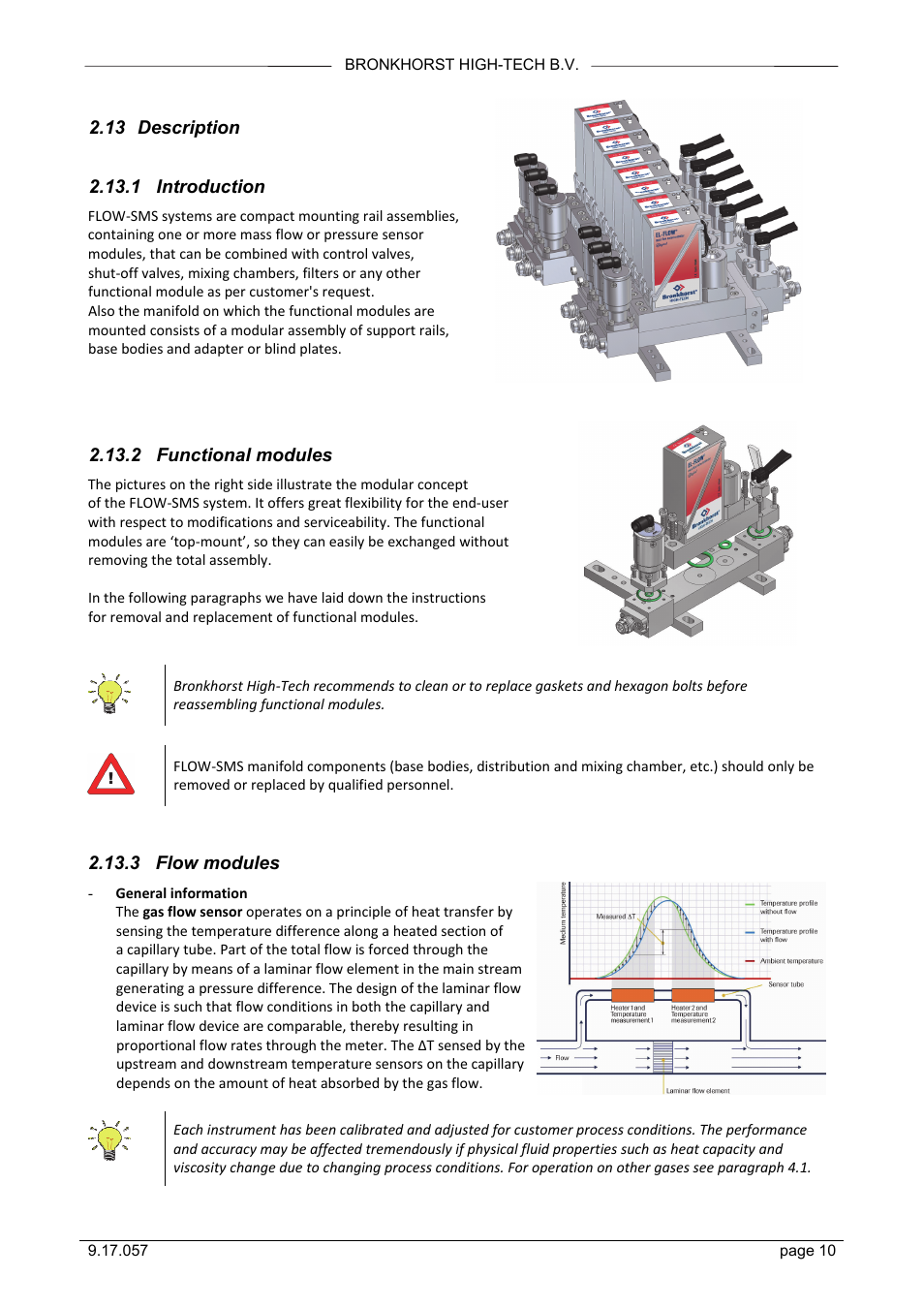 13 description, 1 introduction, 2 functional modules | 3 flow modules | Bronkhorst FLOW-SMS Series User Manual | Page 10 / 26