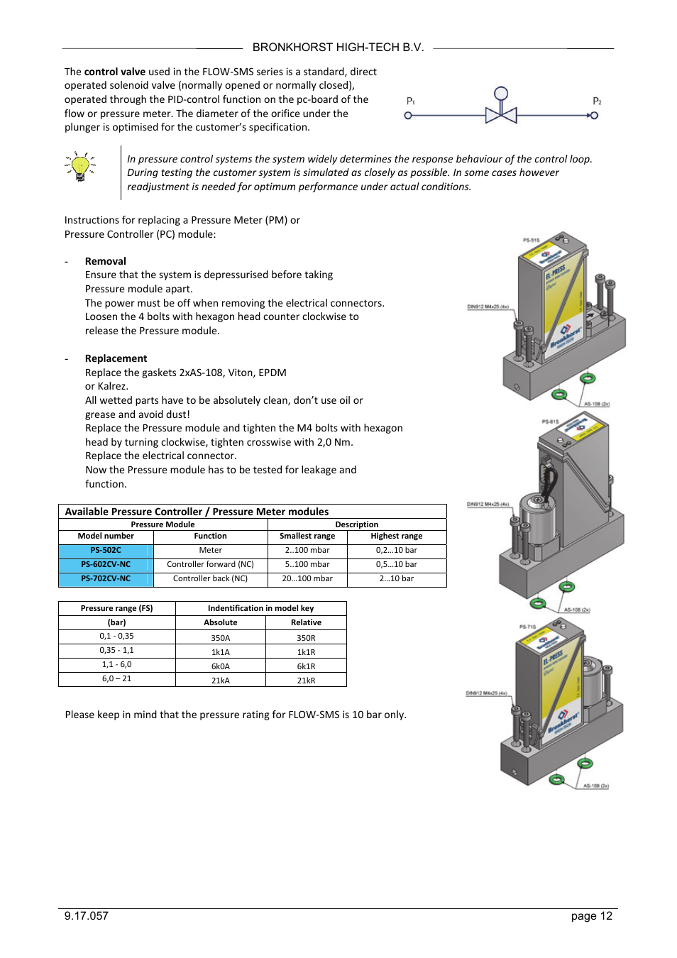 Bronkhorst FLOW-SMS Series User Manual | Page 12 / 26