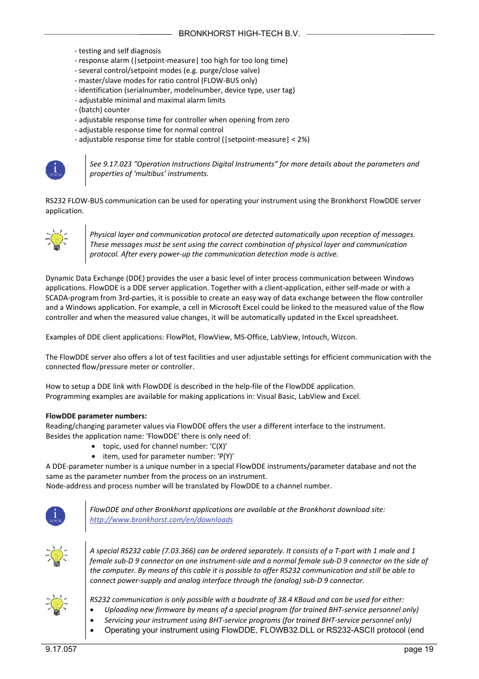 Bronkhorst FLOW-SMS Series User Manual | Page 19 / 26